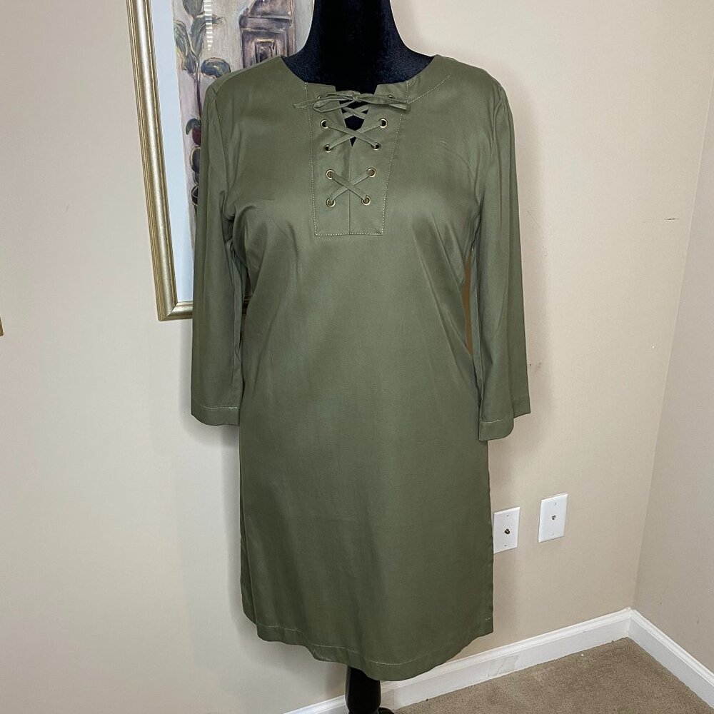 Talbots Green Shirt Dress